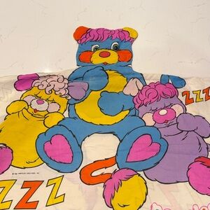 Vintage Popples Pillowcase 1980s Pillow Case Bedding